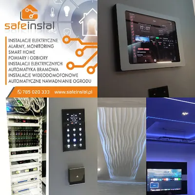 Safe Instal / Instalacje elektryczne / Alarmy / Monitoring / Smart home / Pomiary i odbiory instalacji elektrycznych.